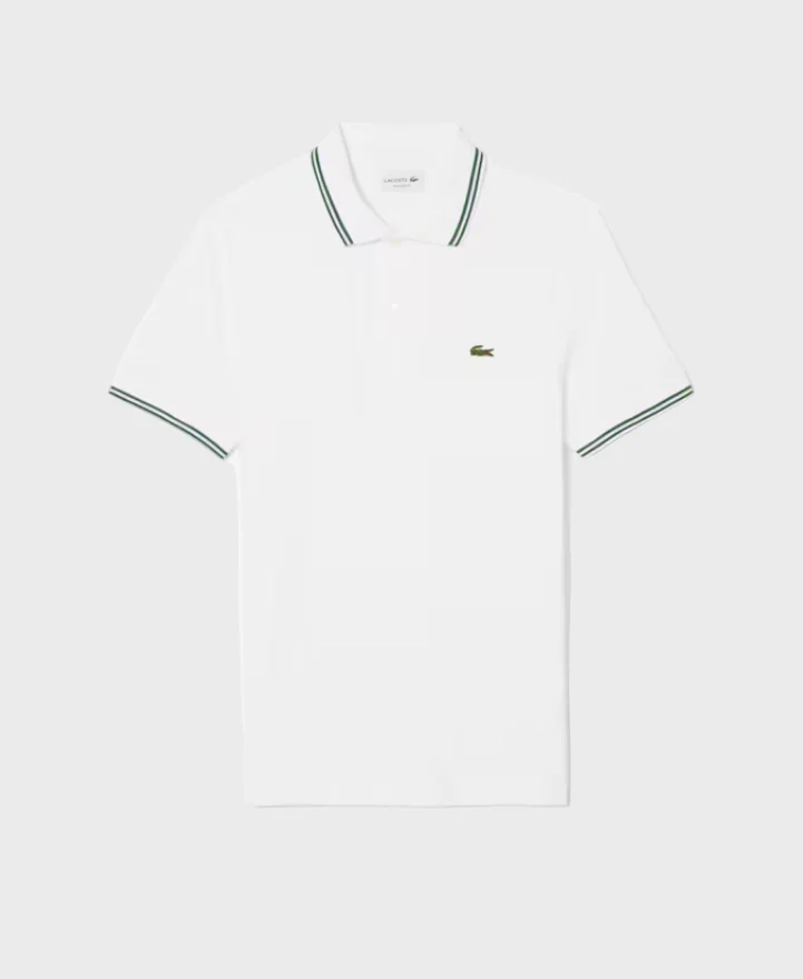 Lacoste PH9875 Regular Fit Trim Accent L.12.12 Polo Shirt 001 White