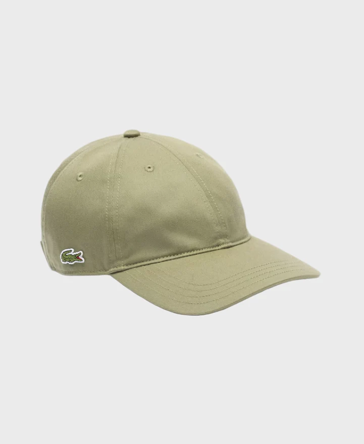 Lacoste RK0440 Cotton Twill Cap - BMY Khaki Green