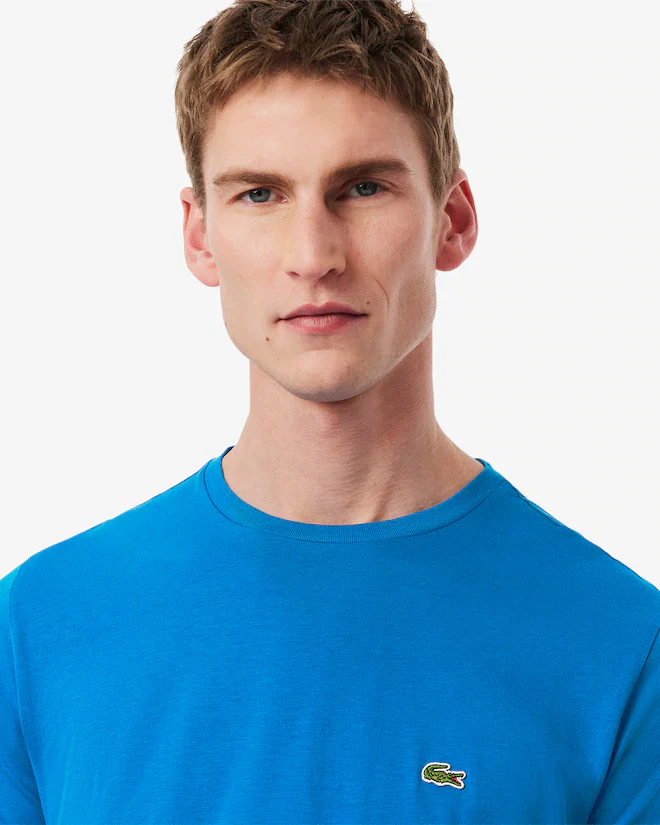Lacoste TH6709 Cotton Pima T-Shirt - 3D3 Denim Blue - Image 3
