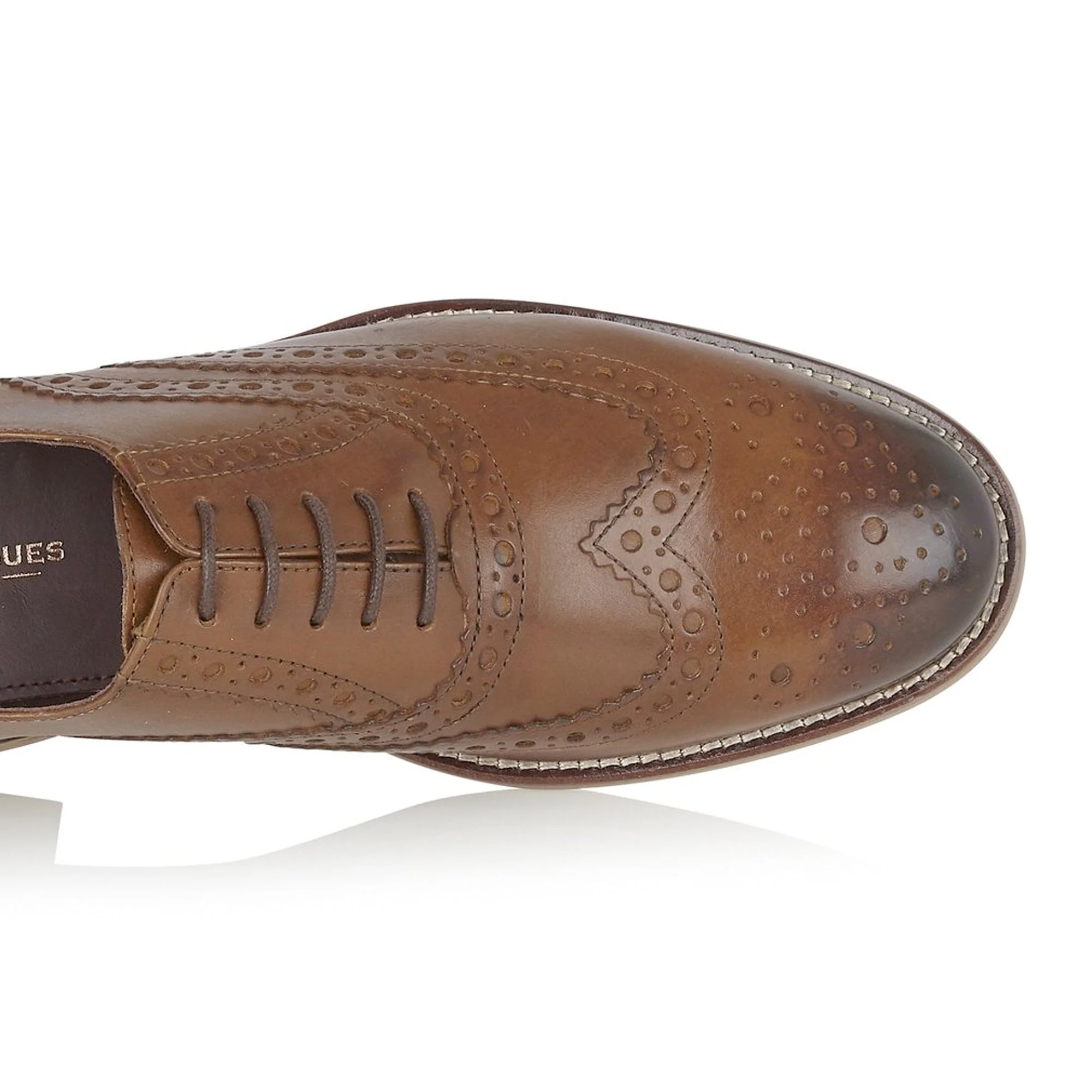London Brogues Gatsby Brogue Shoes Chestnut - Image 3