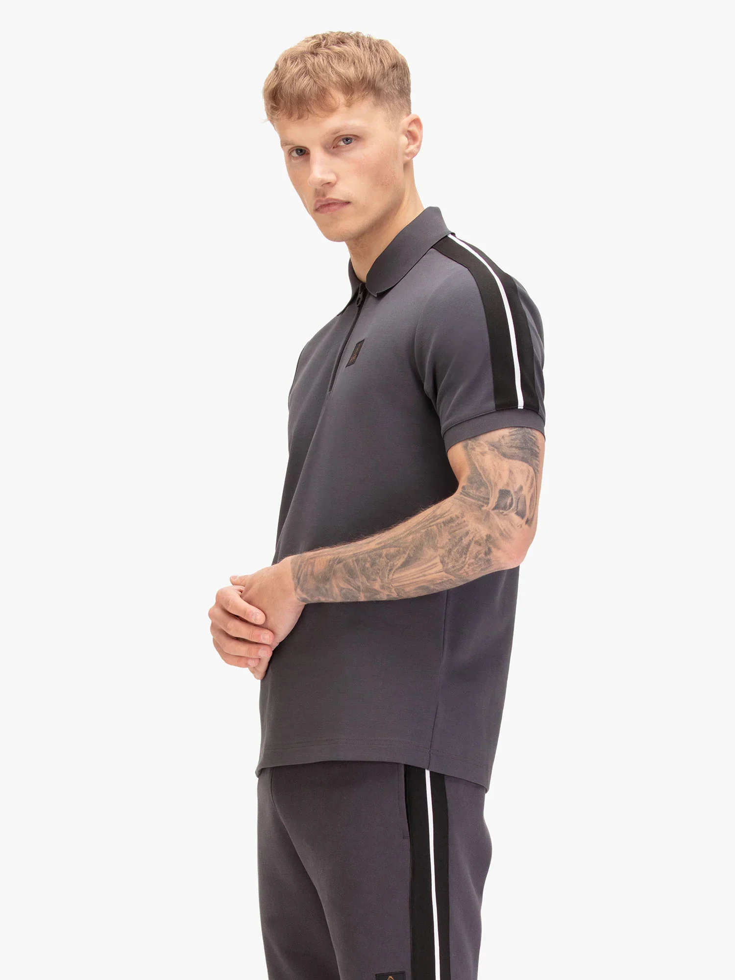 Luke 1977 Caltech 1000 Zip Polo - Charcoal - Image 2