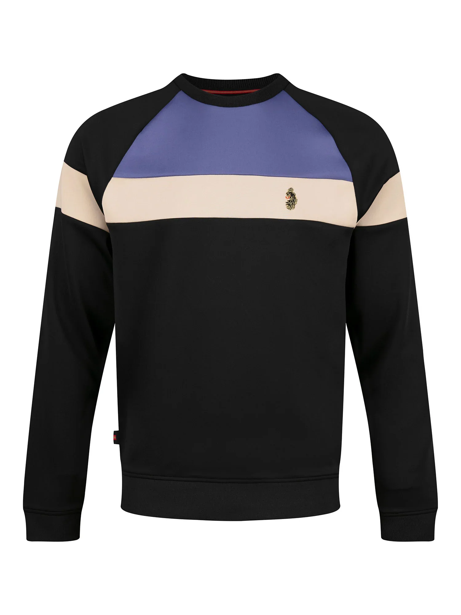 Luke 1977 Adam 3 Panelled Crewneck Sweatshirt - Black Future Dusk - Image 4