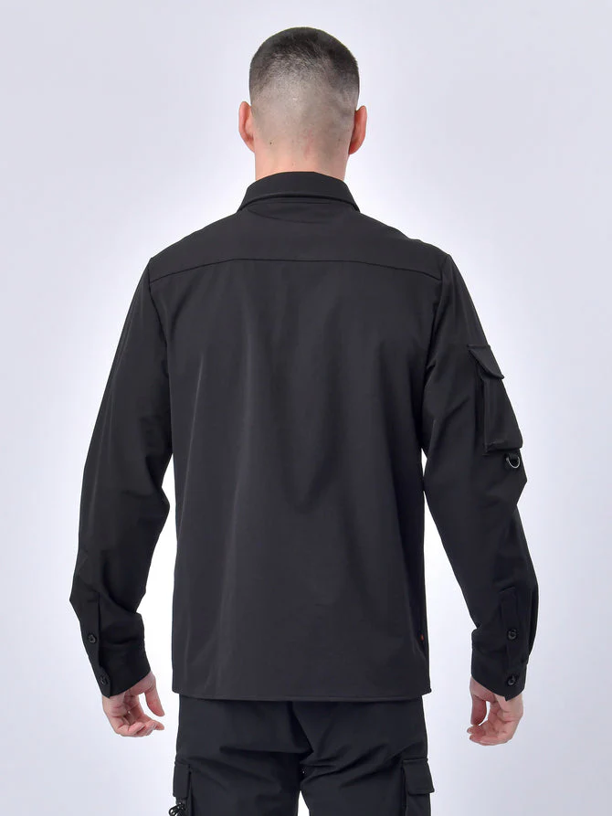 Luke 1977 Hulun Pocket Detail Jacket Jet Black - Image 3