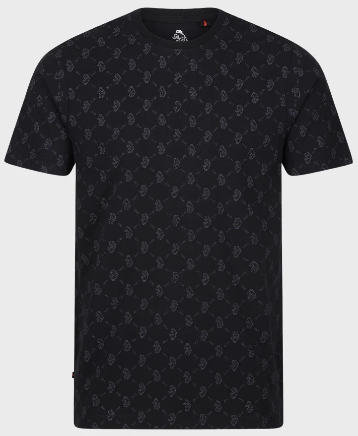 Luke 1977 M730162 Lineker Overprint T-shirt Black Charcoal