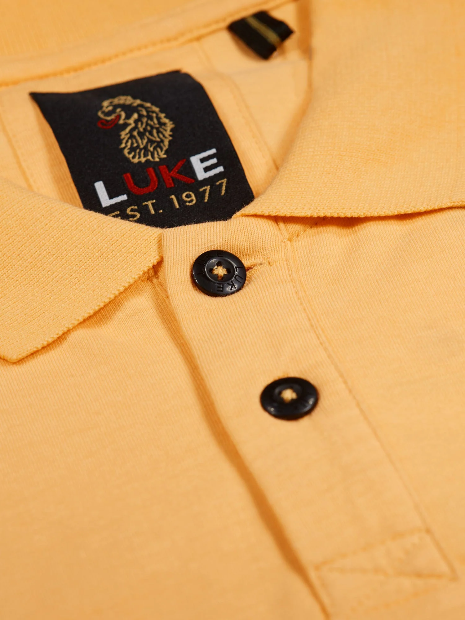 Luke 1977 M731450 Laos Patch Polo Shirt Nectarine - Image 5