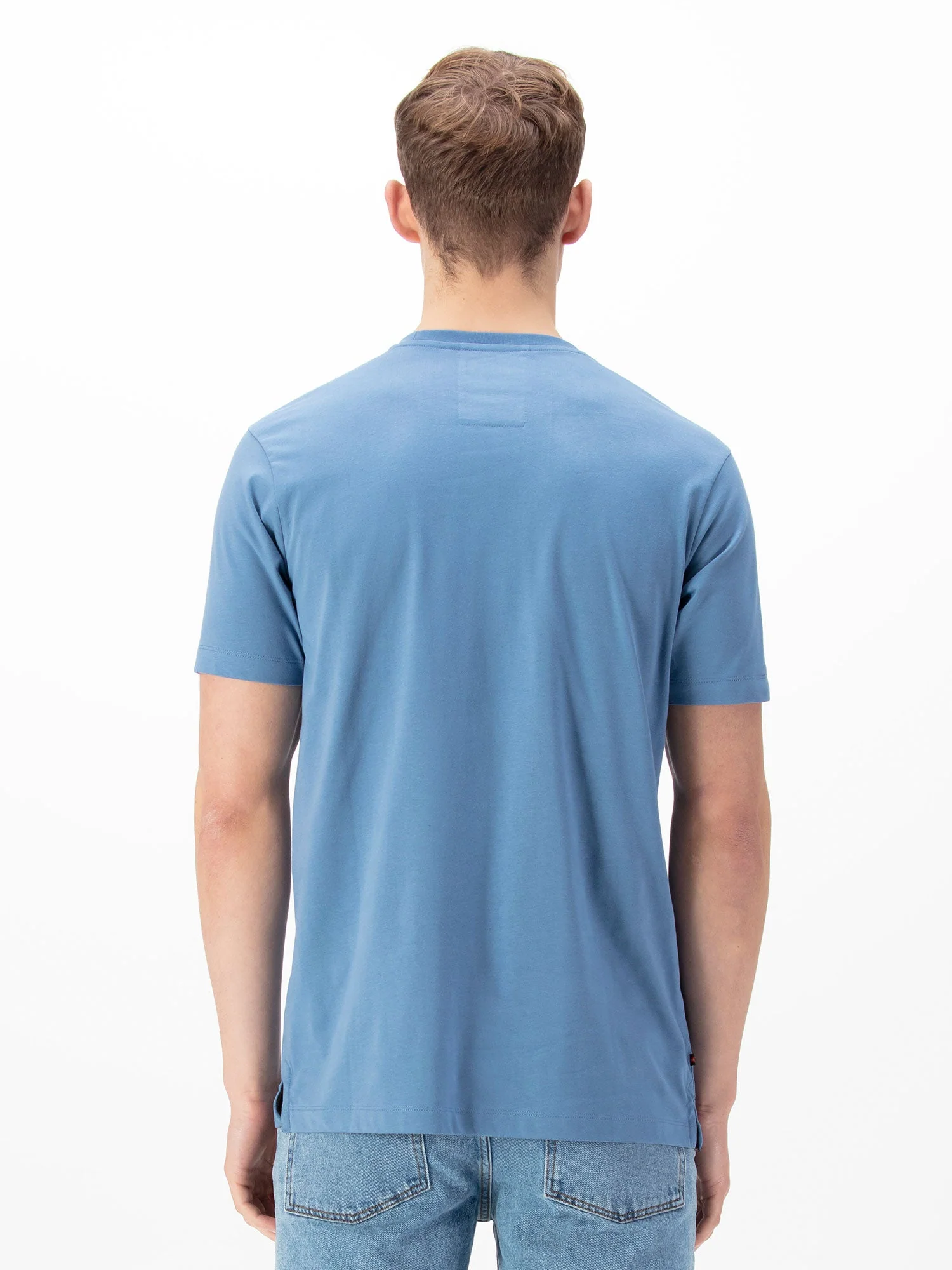 Luke 1977 M740155 Edale T-shirt Denim Blue - Image 3