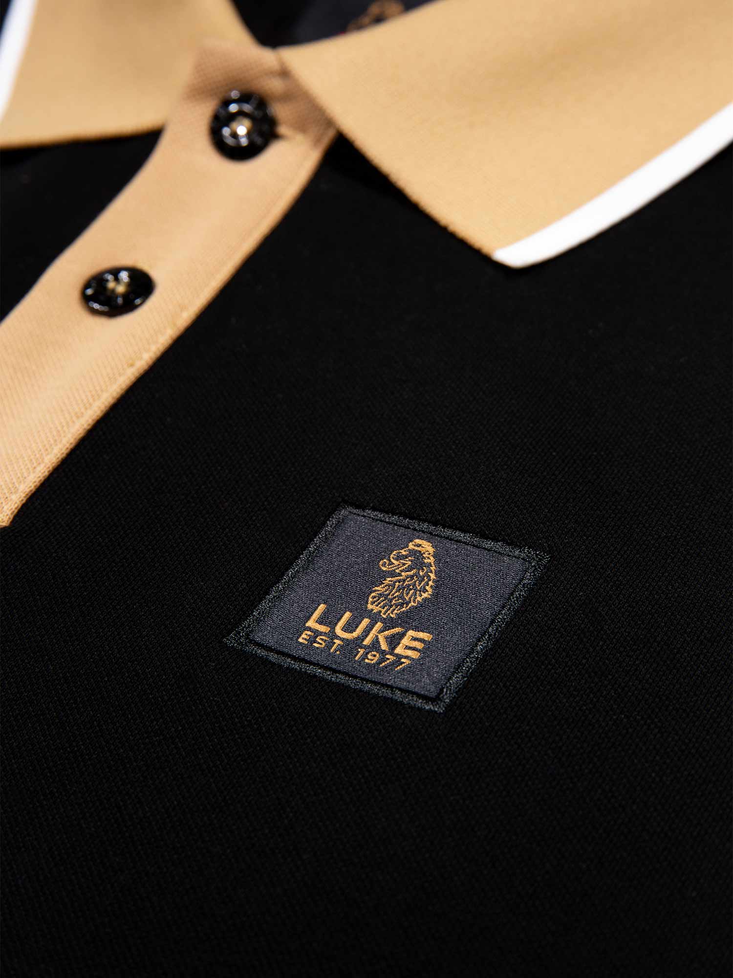 Luke 1977 Saddleworth Polo Shirt - Black - Image 5