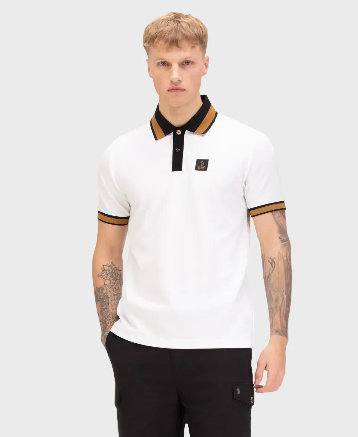 Luke 1977 Makati Honeycomb Textured Polo Shirt - White