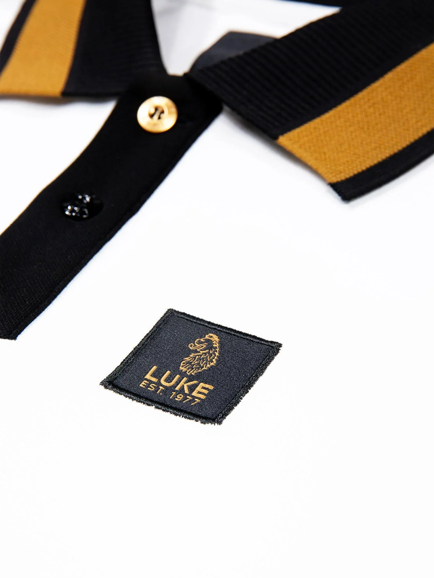 Luke 1977 Makati Honeycomb Textured Polo Shirt - White - Image 5