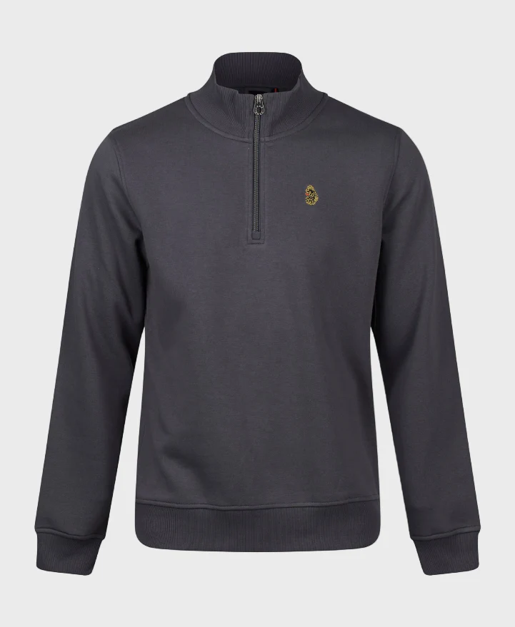 Luke 1977 Sydney 1000 1/4 Zip Sweatshirt Charcoal