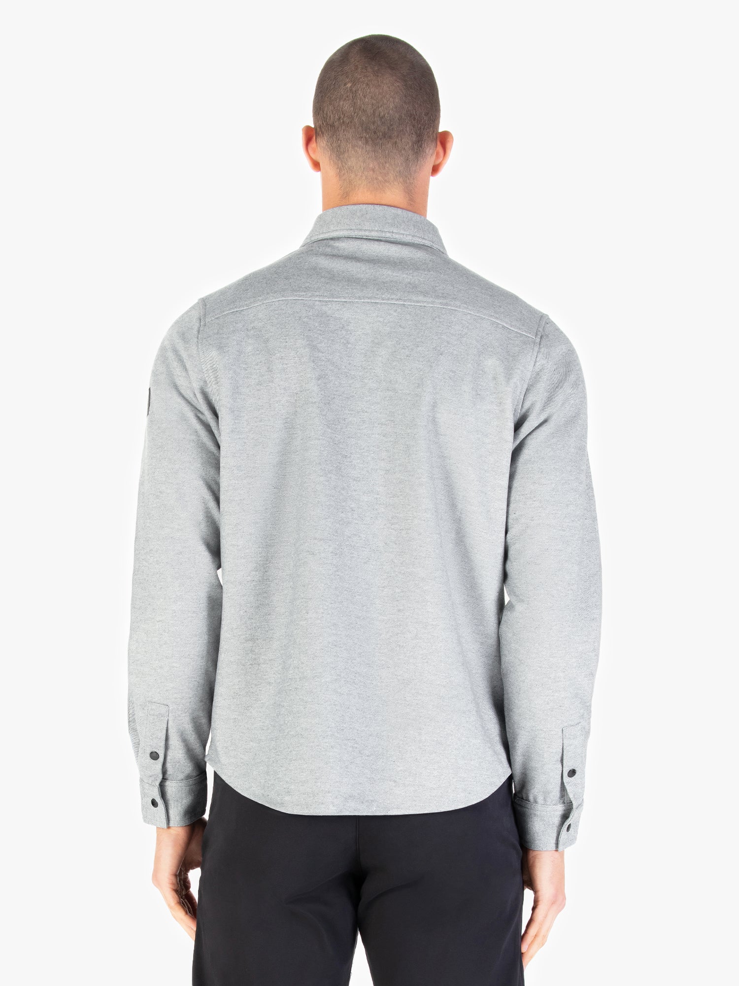 Luke 1977 Ettrick Overshirt Mid Marl Grey - Image 3