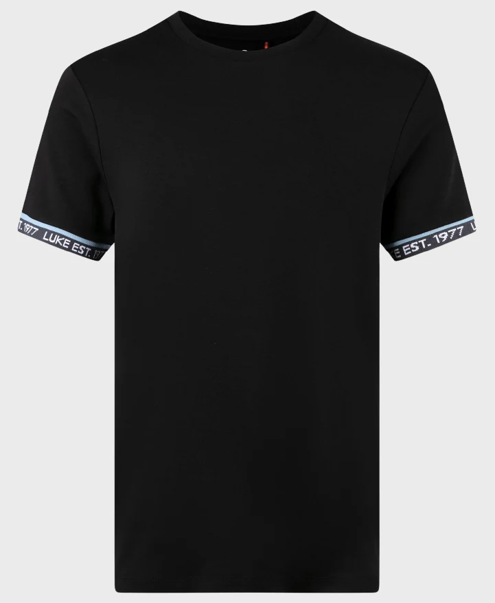 Luke 1977 M800153 Nelson Text Cuff Shirt Black