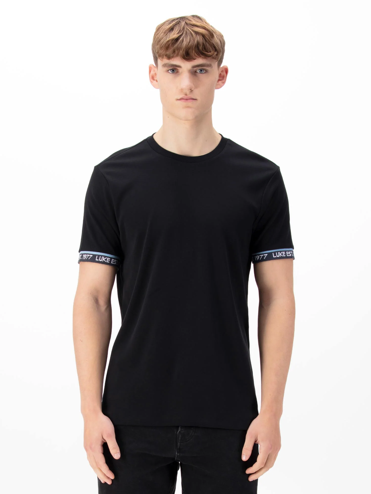 Luke 1977 M800153 Nelson Text Cuff Shirt Black - Image 2