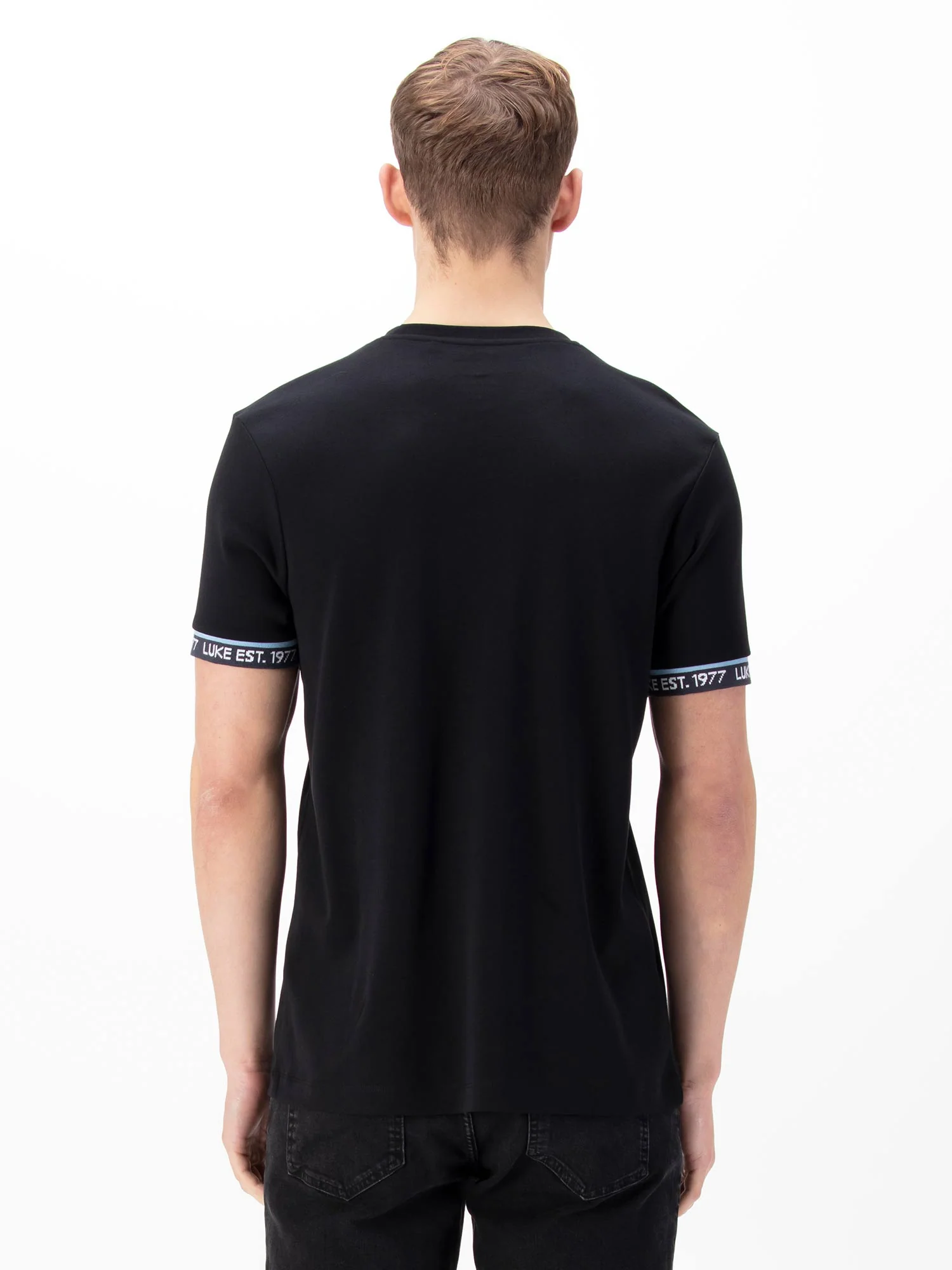 Luke 1977 M800153 Nelson Text Cuff Shirt Black - Image 3
