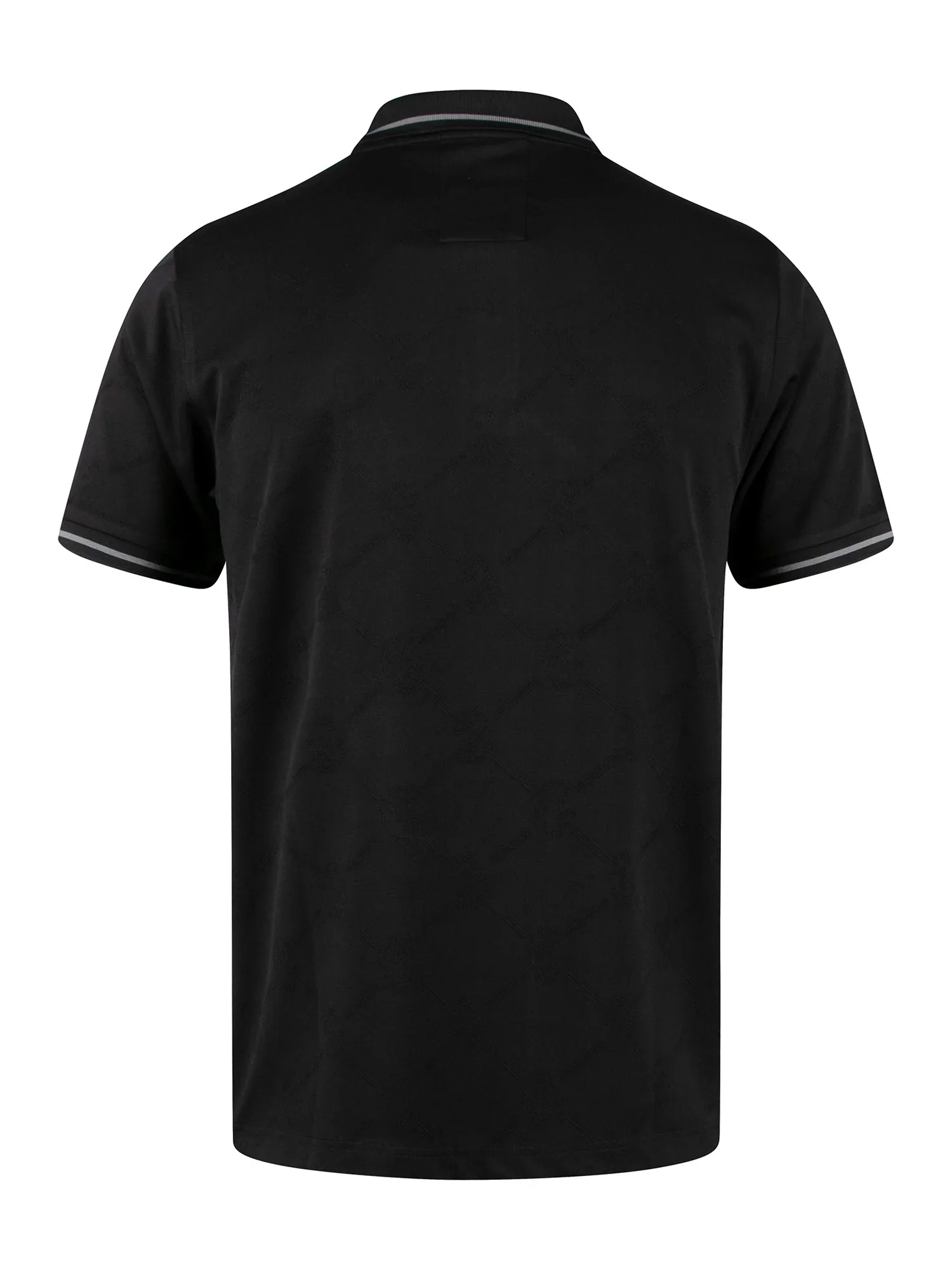Luke 1977 Saxon Textured Polo Shirt - Black - Image 2