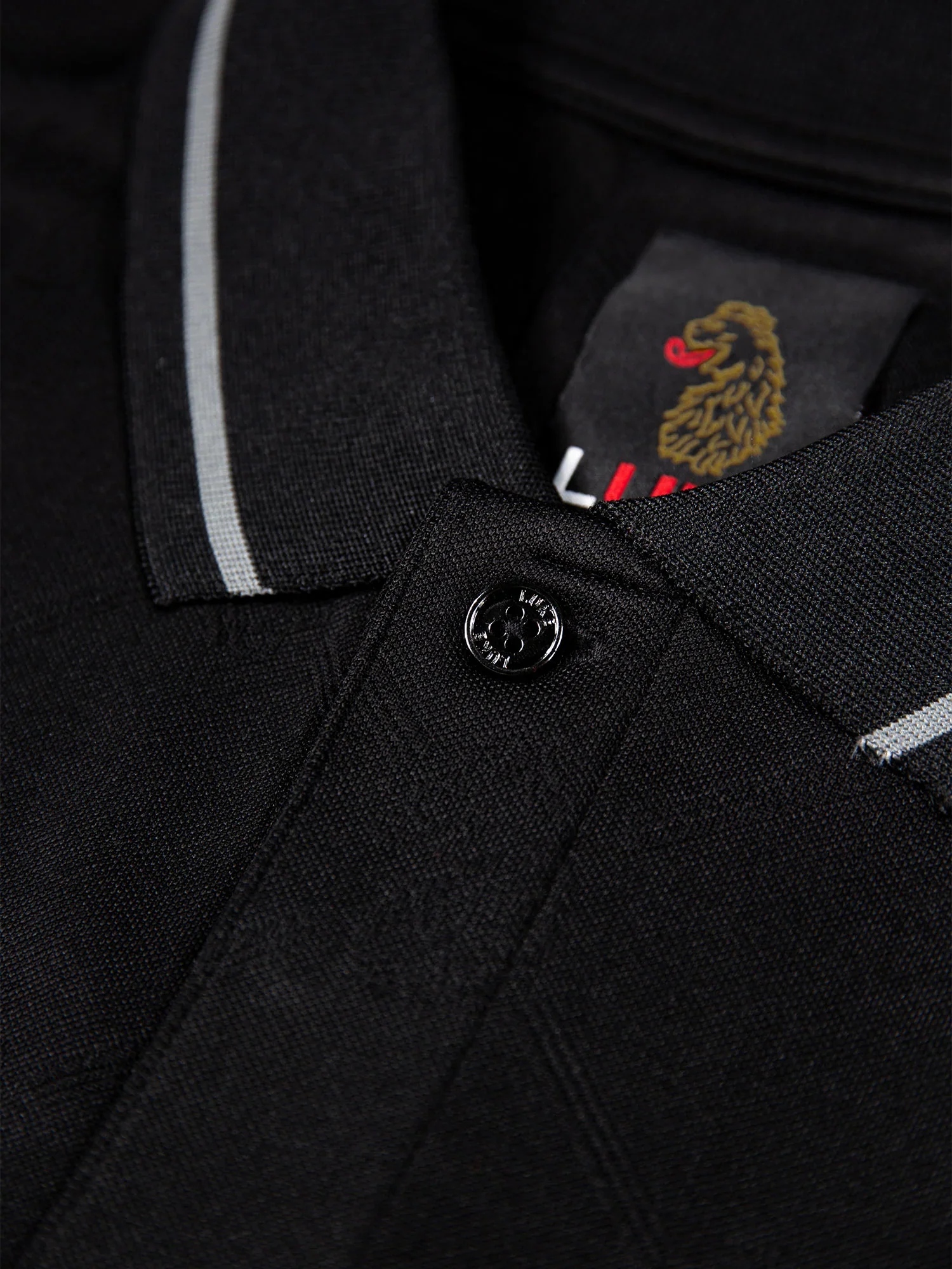 Luke 1977 Saxon Textured Polo Shirt - Black - Image 3