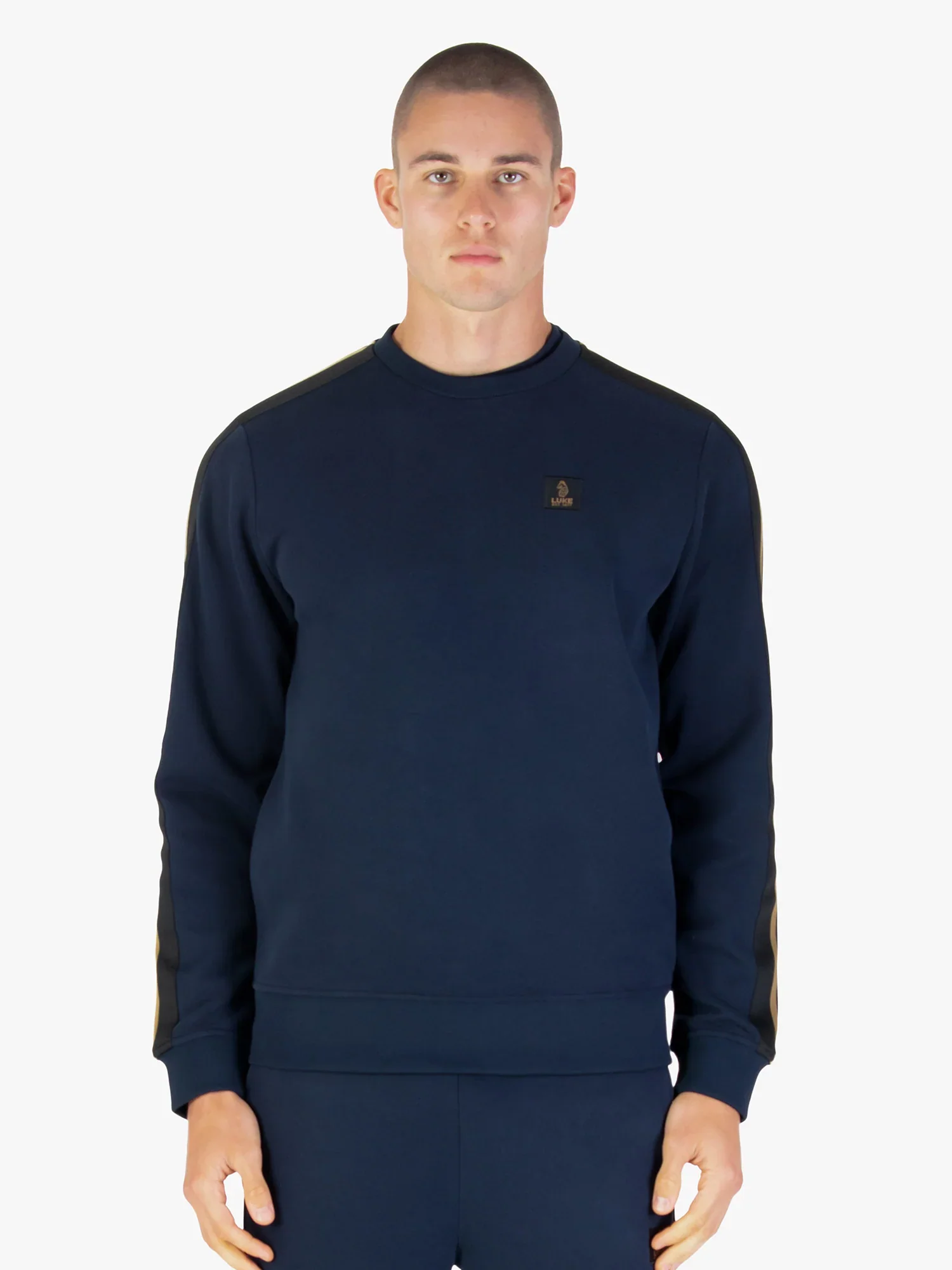 Luke 1977 Massachusetts 1000 Tape Detail Sweat - Dark Navy - Image 3