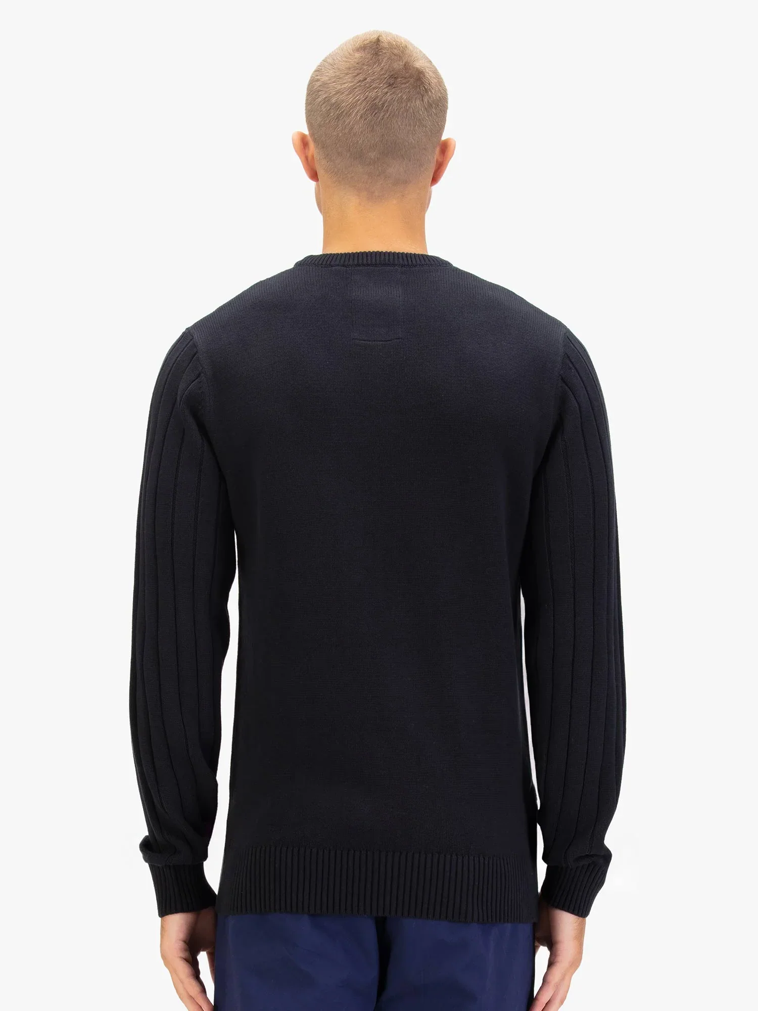 Luke 1977 M810650 Mitchem Cable Knit Jumper Black - Image 6