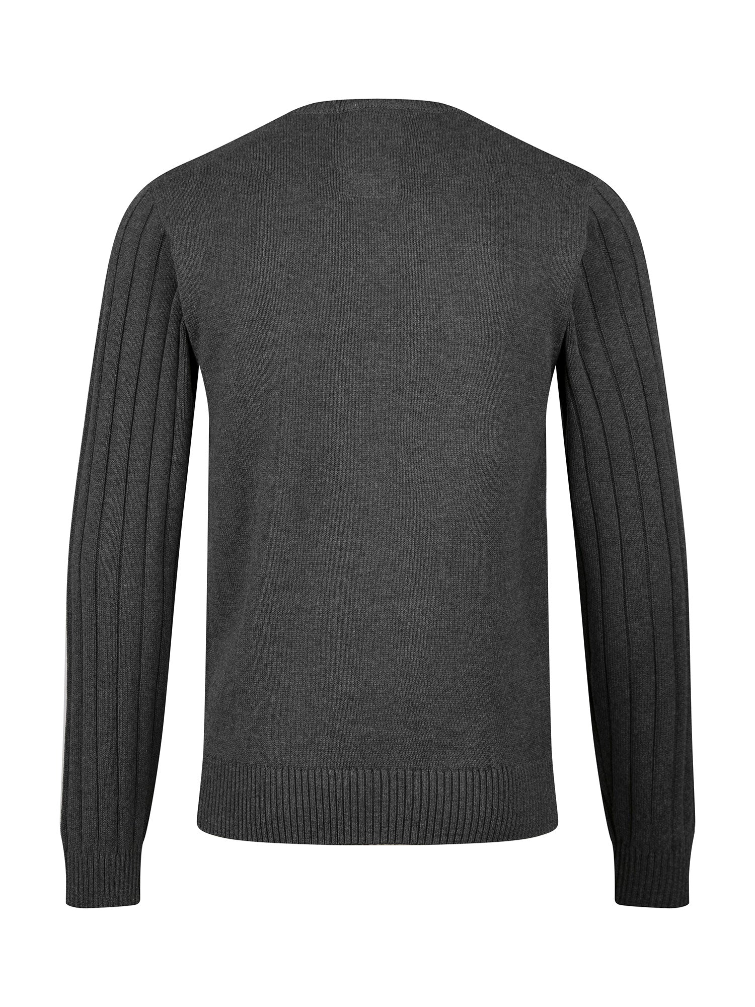 Luke 1977 M810650 Mitchem Cable Knit Jumper Charcoal - Image 2