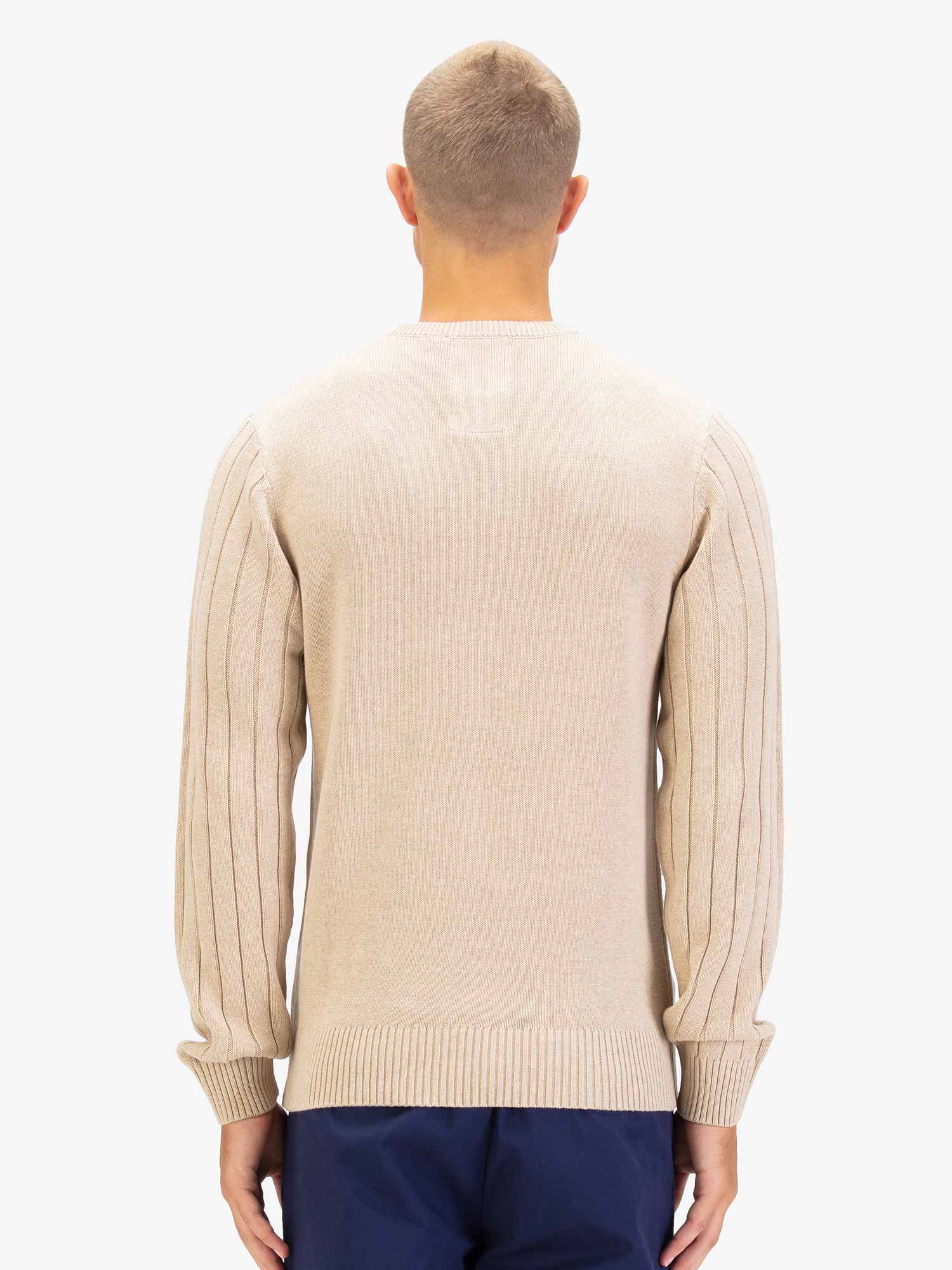 Luke 1977 M810650 Mitchem Cable Knit Jumper Stone - Image 4