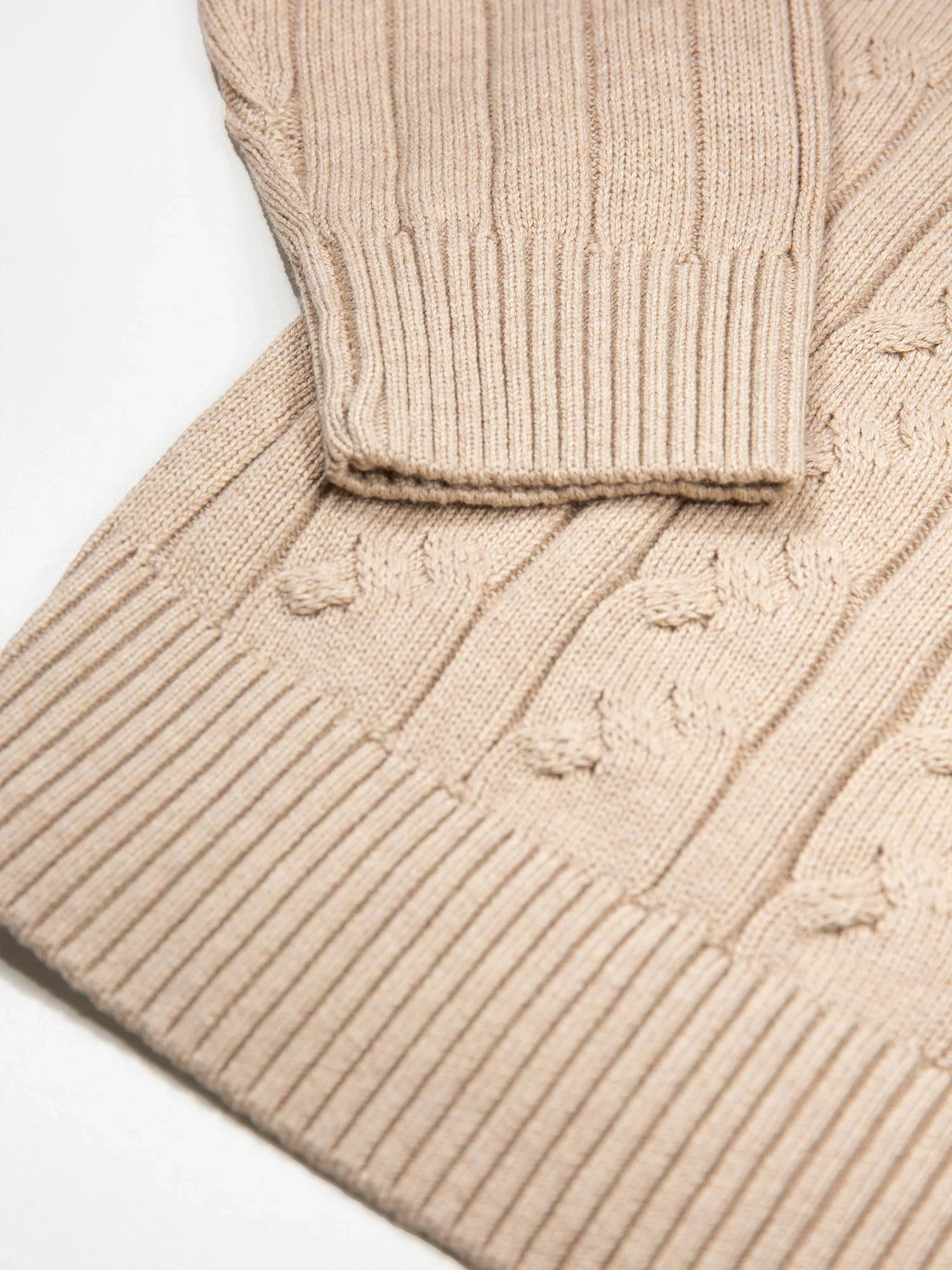 Luke 1977 M810650 Mitchem Cable Knit Jumper Stone - Image 9
