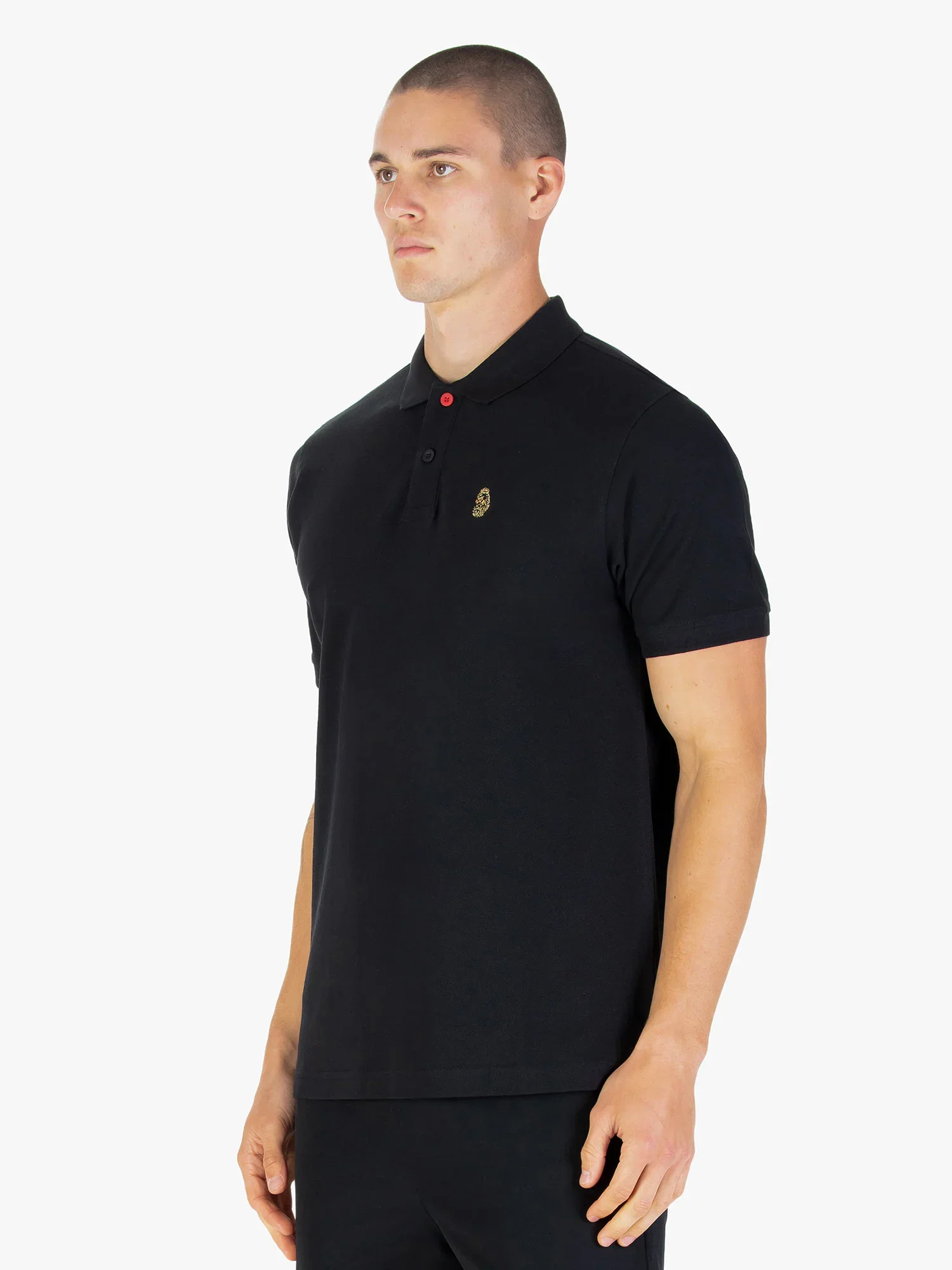 Luke 1977 New Mead Pique Polo Shirt - Black - Image 3