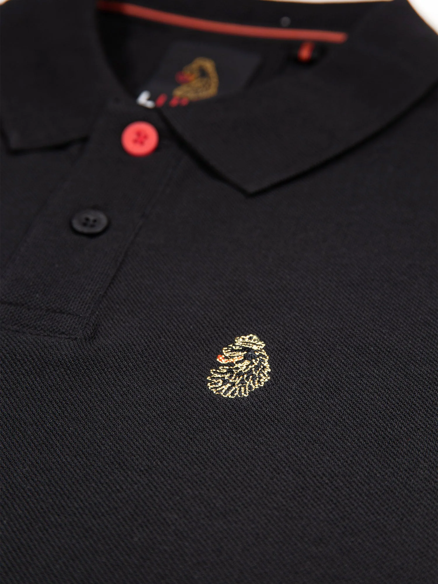 Luke 1977 New Mead Pique Polo Shirt - Black - Image 5