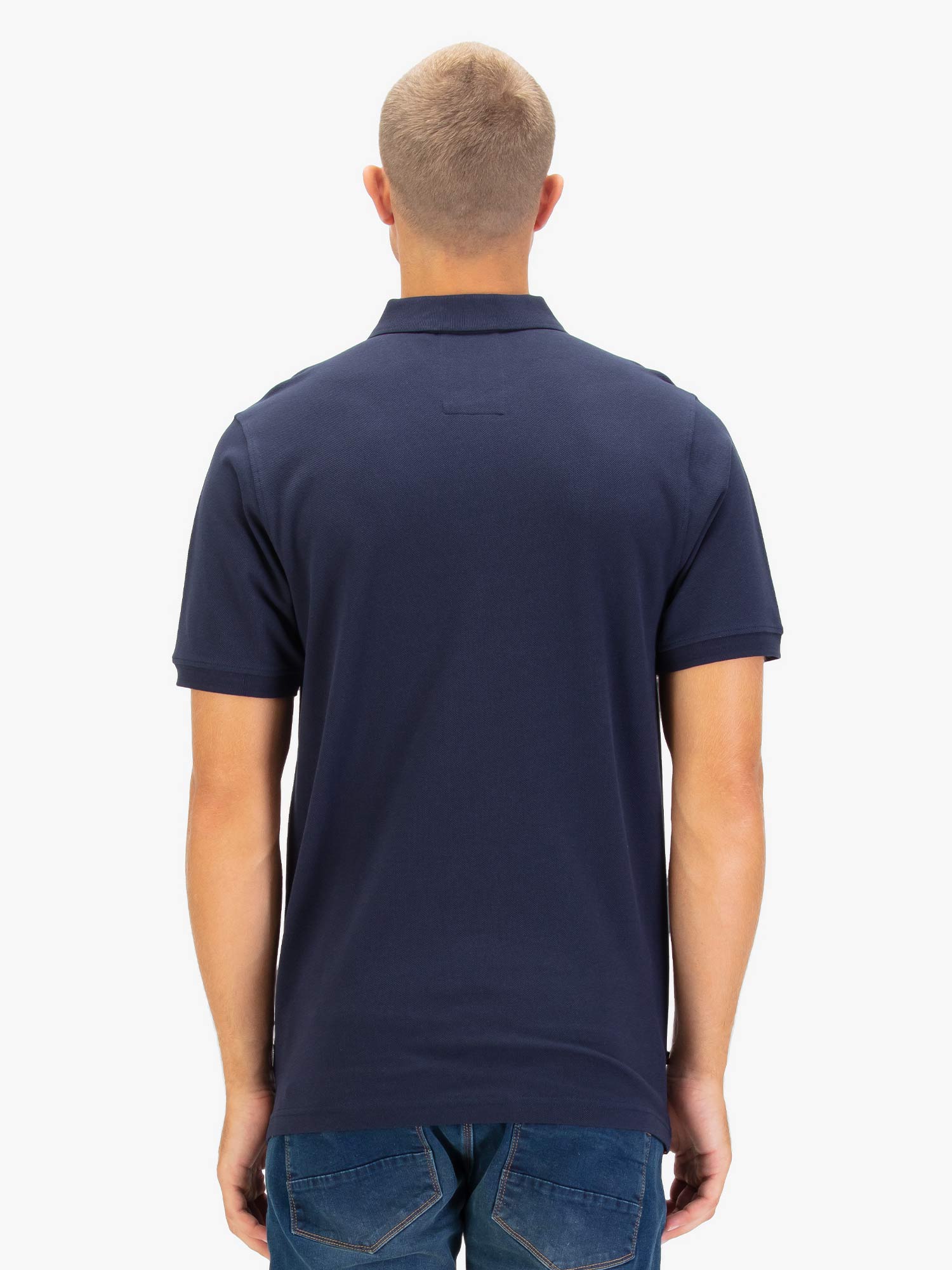 Luke 1977 New Mead Pique Polo Shirt - Dark Navy - Image 2