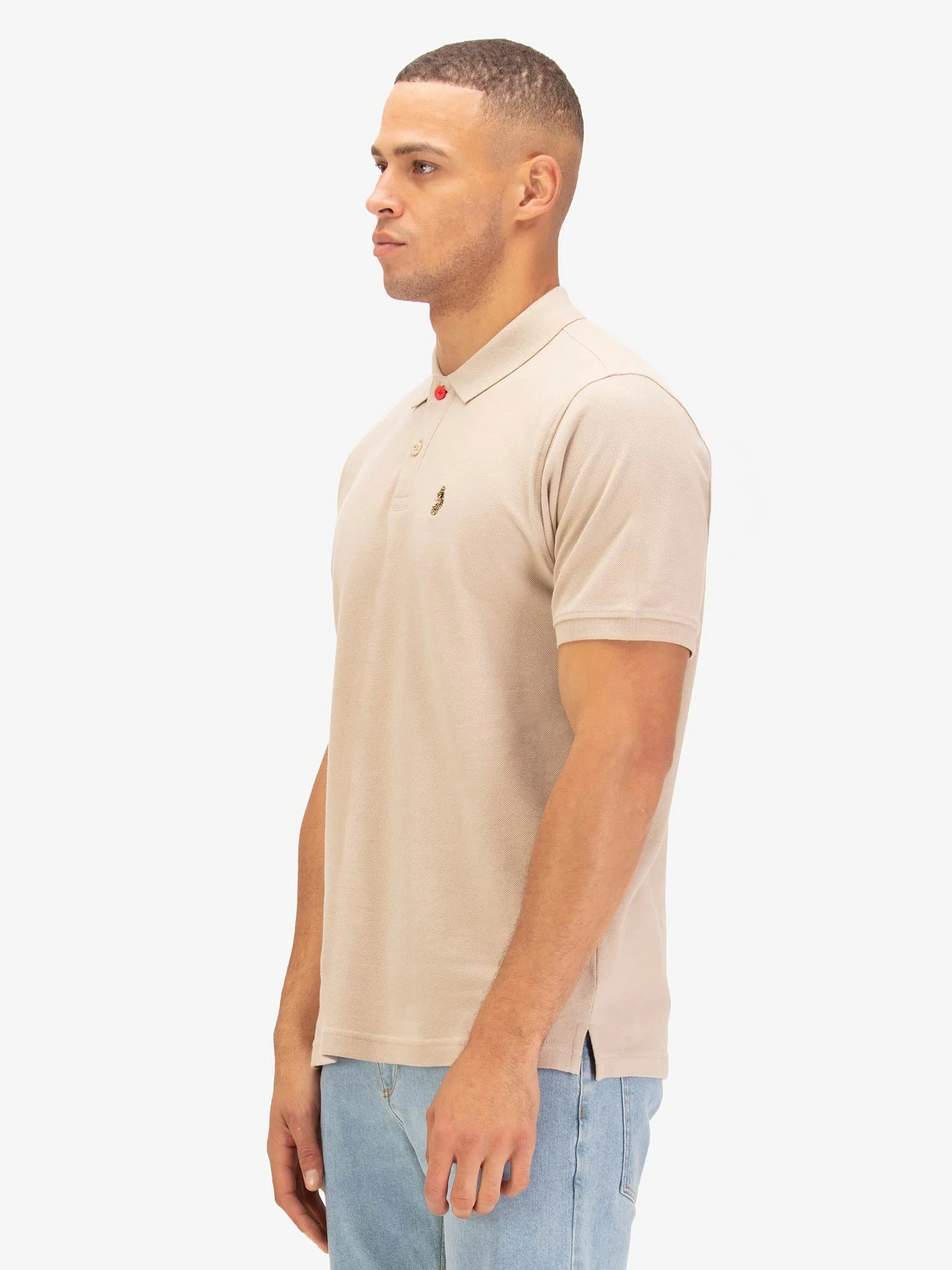 Luke 1977 New Mead Pique Polo Shirt - Stone - Image 3