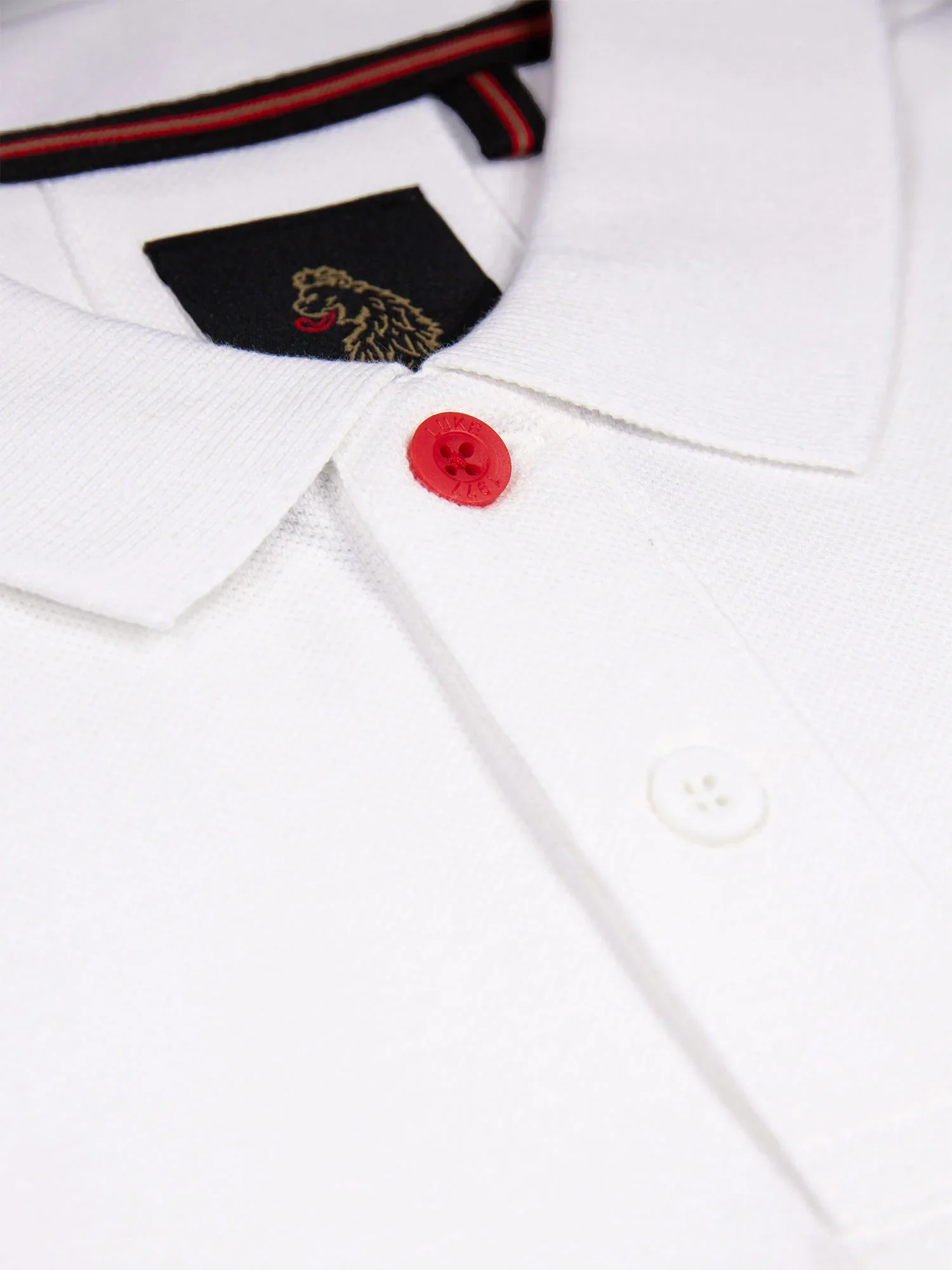 Luke 1977 New Mead Pique Polo Shirt - White - Image 5