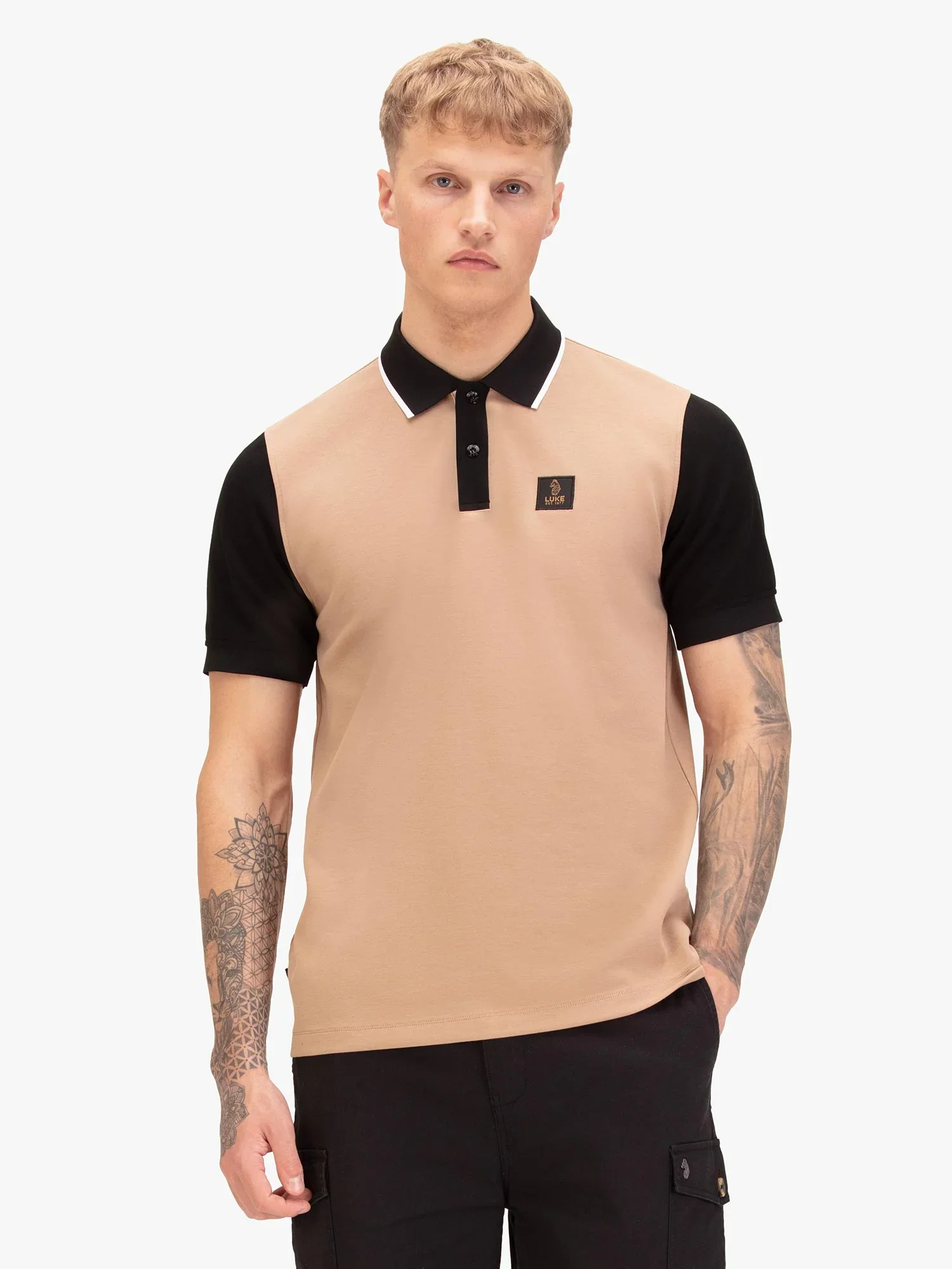 Luke 1977 Saddleworth Polo Shirt - Fawn