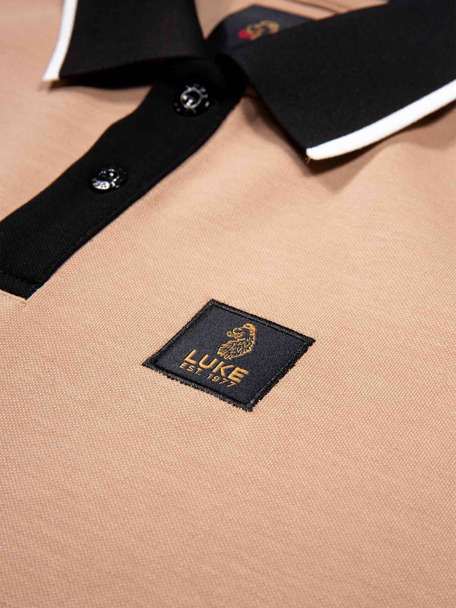 Luke 1977 Saddleworth Polo Shirt - Fawn - Image 5