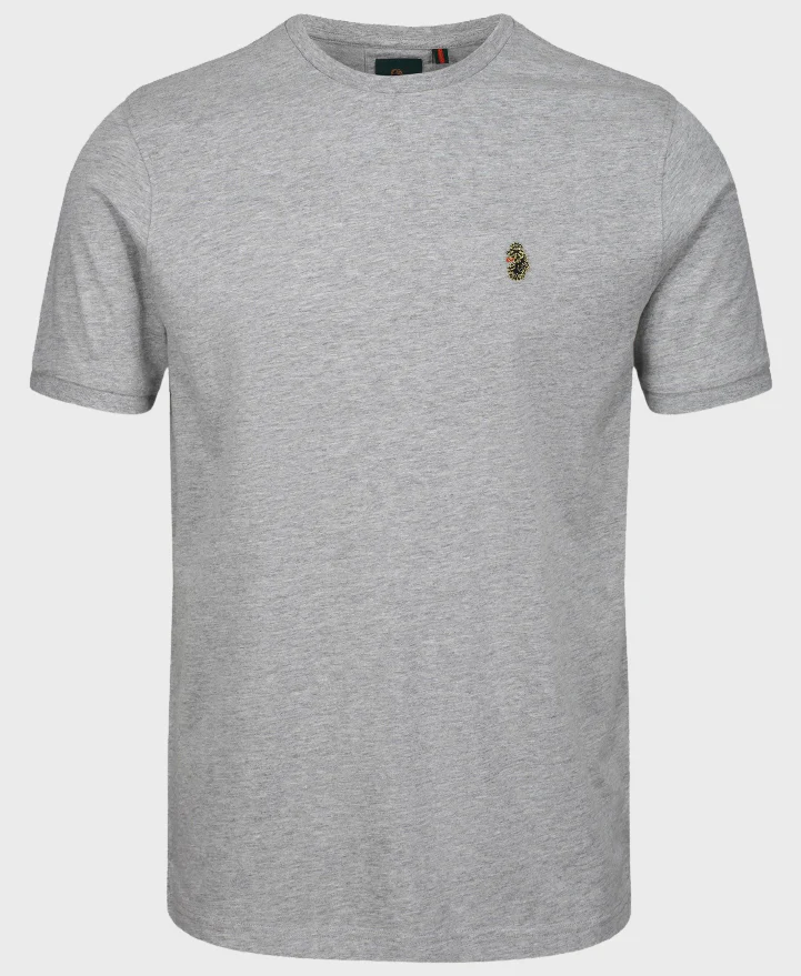 Luke 1977 ZM280165 Traff Core Crew T-shirt Mid Marl Grey