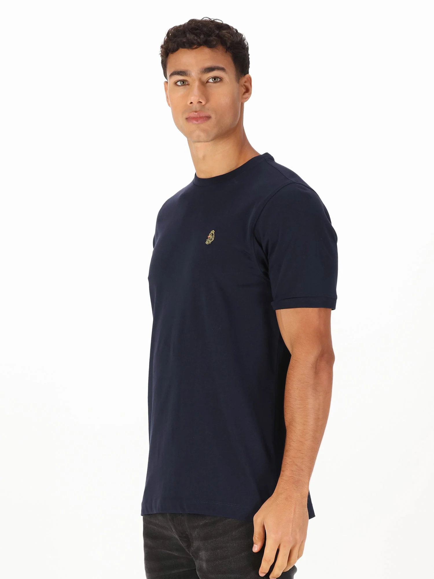 Luke 1977 ZM280165 Traff Core Crew T-shirt Very Dark Navy - Image 2