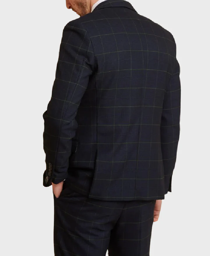 Marc Darcy Edinson Blazer Navy/Green - Image 2