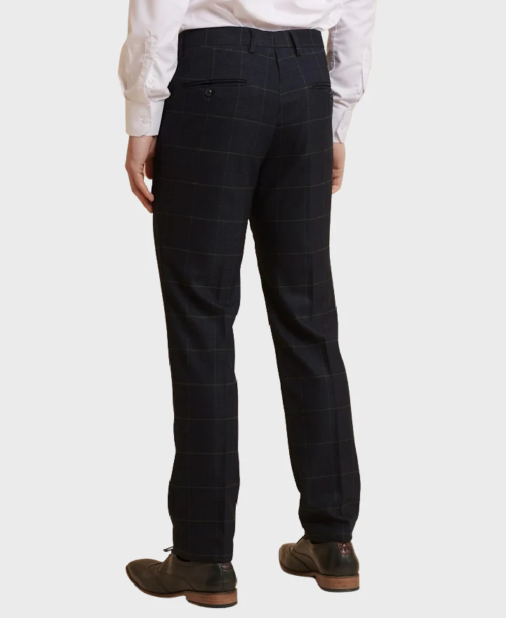 Marc Darcy Edinson Trousers Navy/Green - Image 2