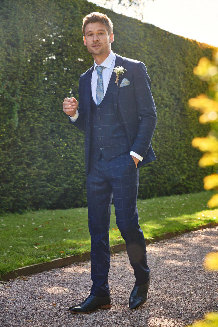 Marc Darcy Edinson Trousers Navy Sky - Image 3