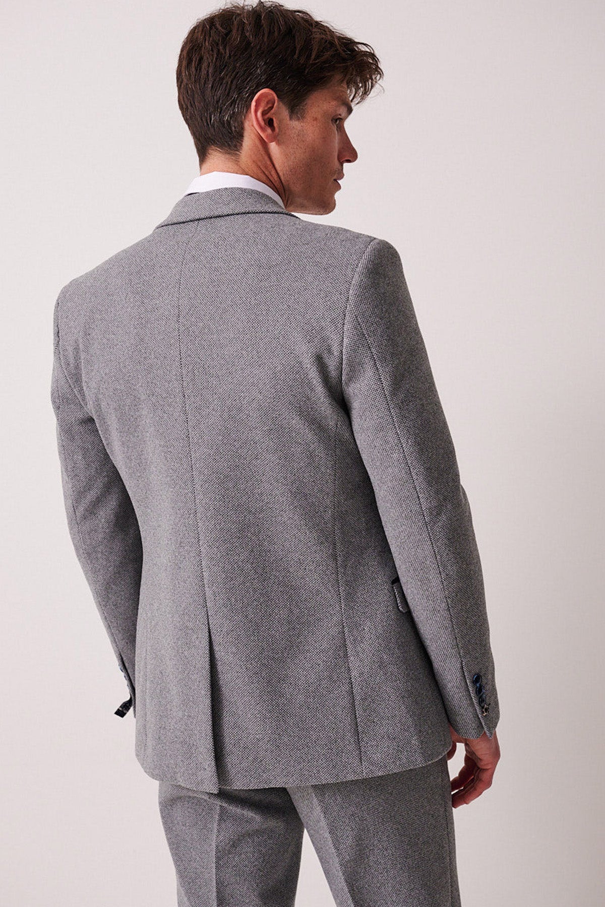 Marc Darcy Hayden Tweed Blazer - Silver - Image 2