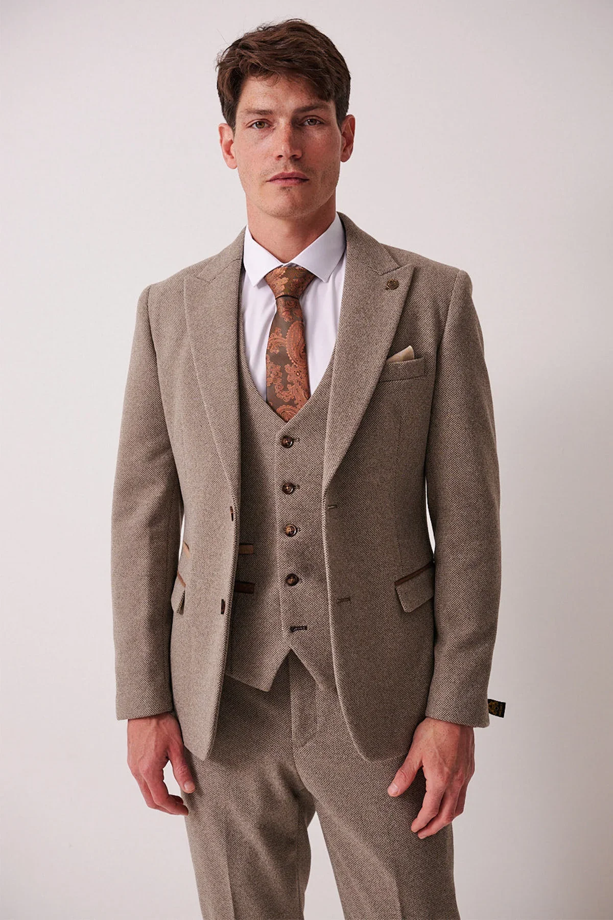 Marc Darcy Hayden Tweed Blazer - Tan