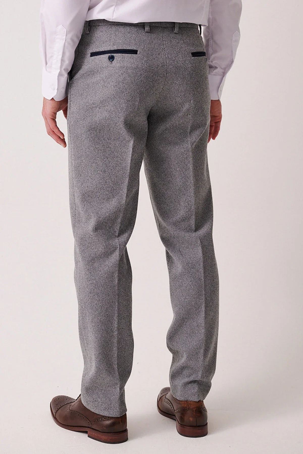 Marc Darcy Hayden Tweed Trouser - Silver - Image 2