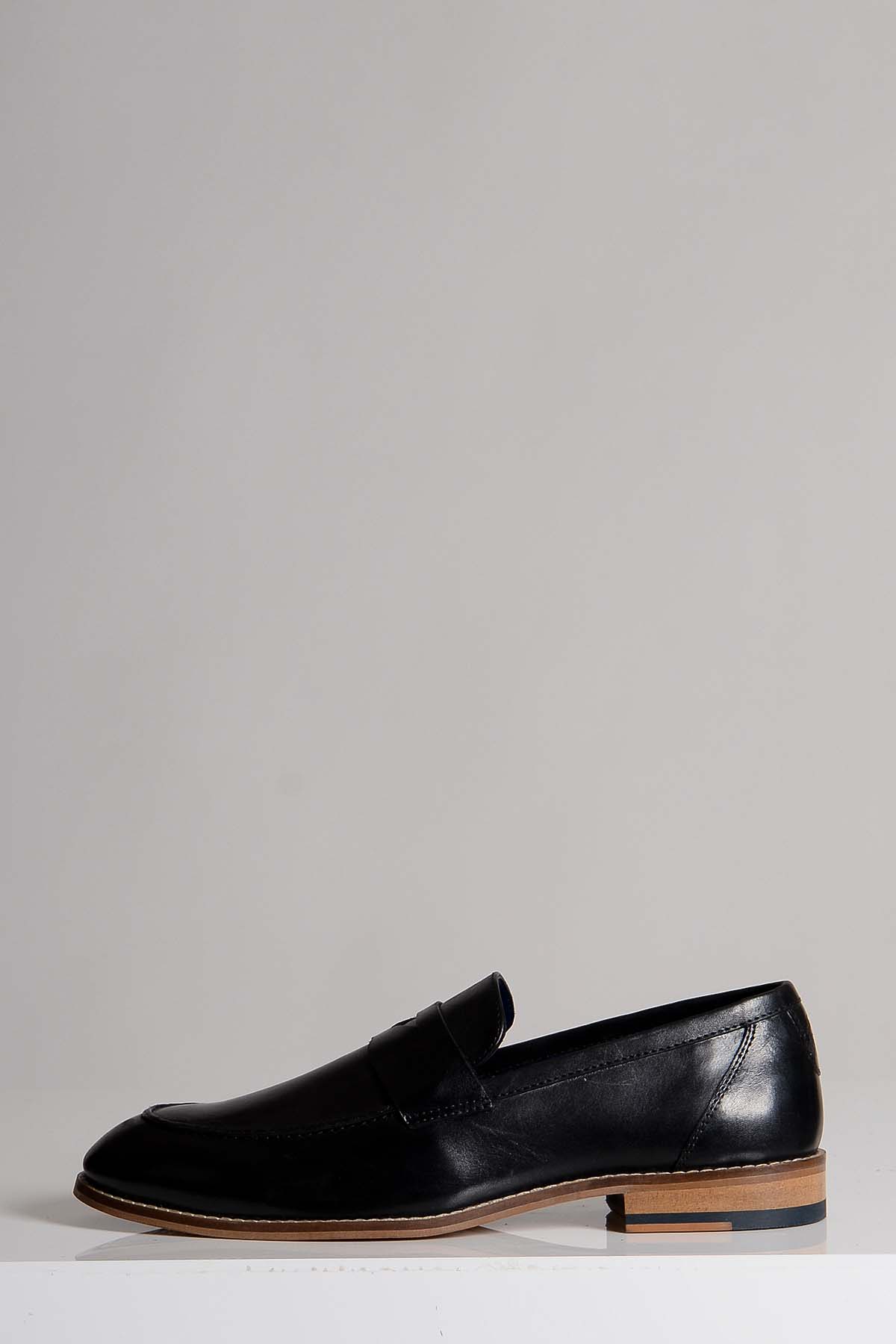 Marc Darcy Jasper Penny Loafer Shoe Black - Image 2
