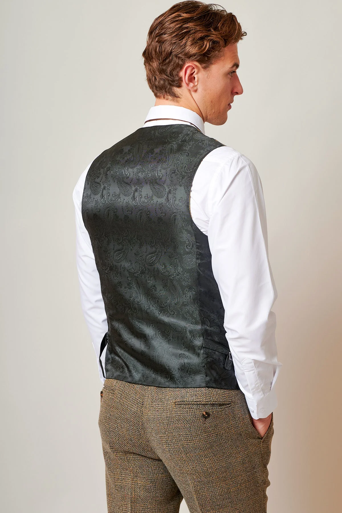 Marc Darcy Kris Waistcoat Tan - Image 3