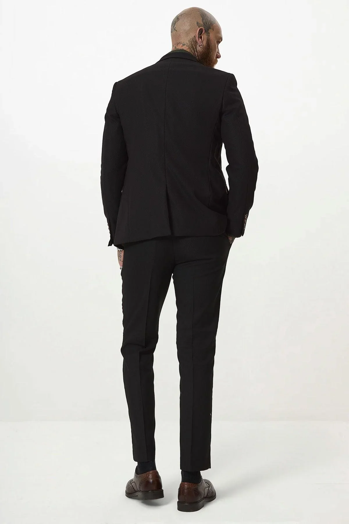 Marc Darcy Max Blazer With Contrast Buttons - Black - Image 3
