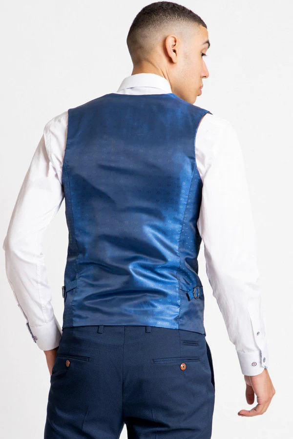 Marc Darcy Max Waistcoat Royal Blue - Image 2