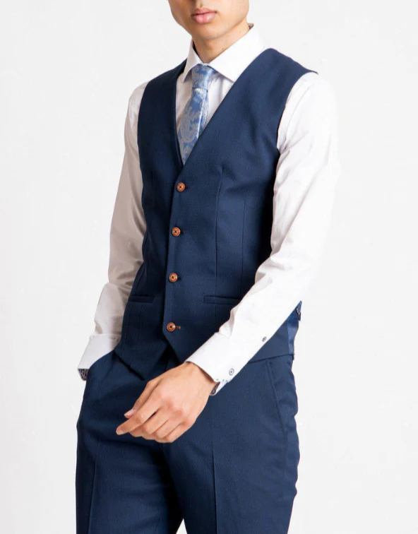 Marc Darcy Max Waistcoat Royal Blue - Image 3