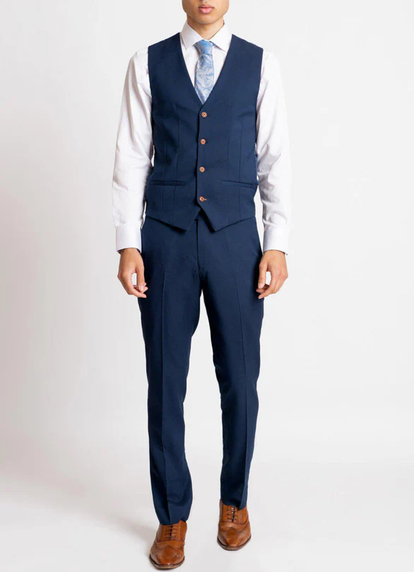 Marc Darcy Max Waistcoat Royal Blue - Image 4