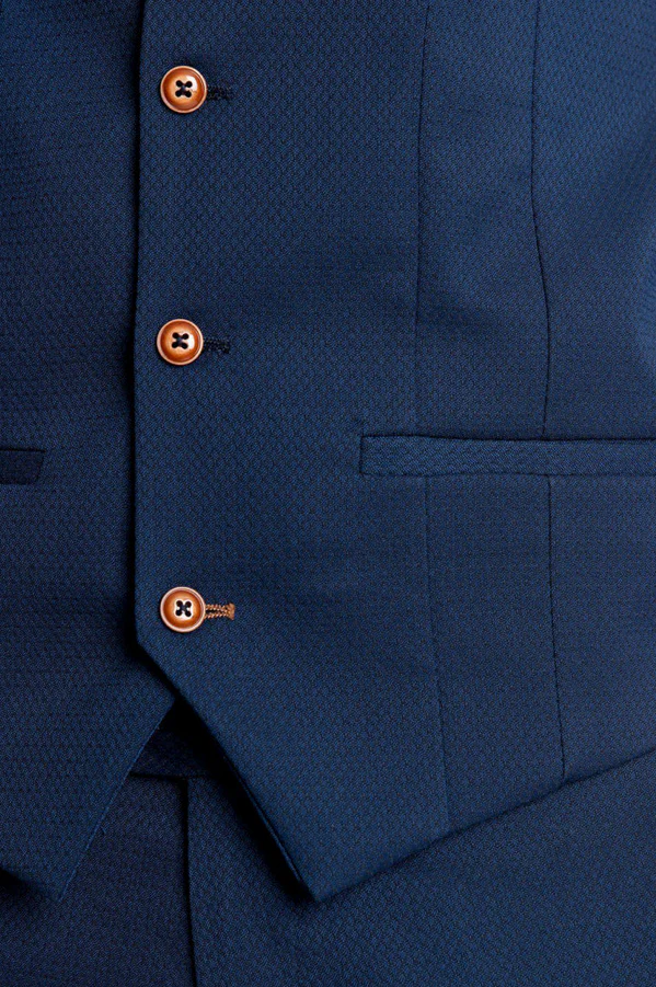Marc Darcy Max Waistcoat Royal Blue - Image 6
