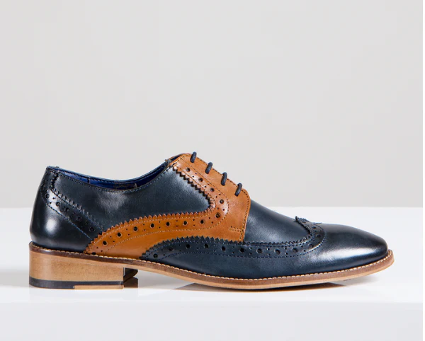 Marc Darcy Riley Shoe Navy Tan - Image 4