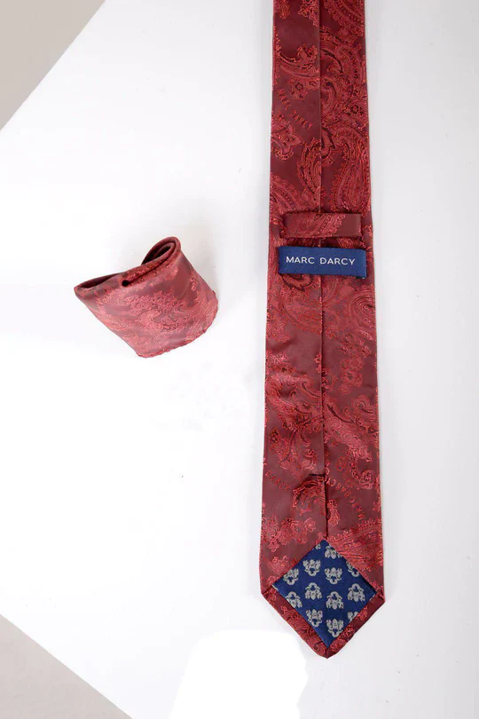 Marc Darcy Tie Set Paisley Wine - Image 3