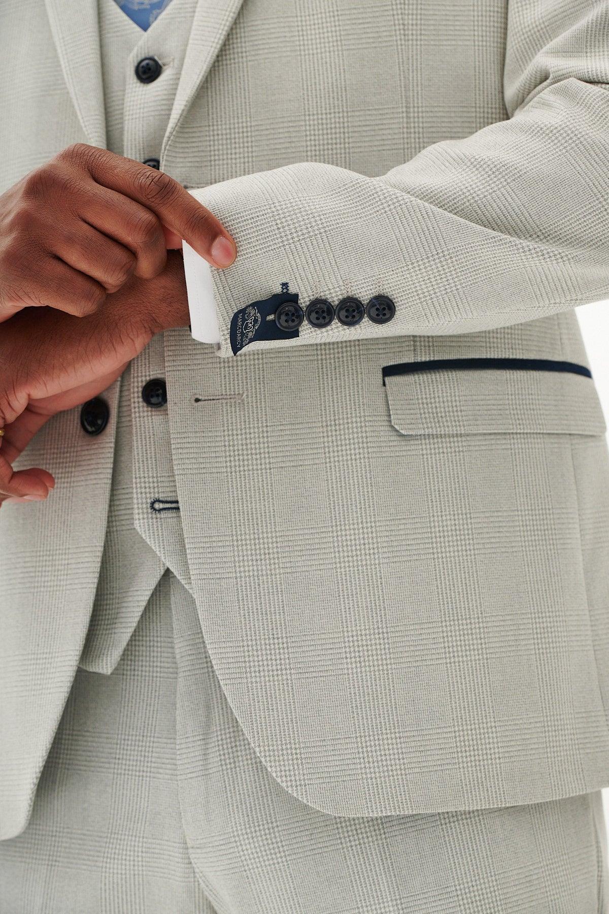 Marc Darcy Bromley Blazer - Stone Check - Image 6